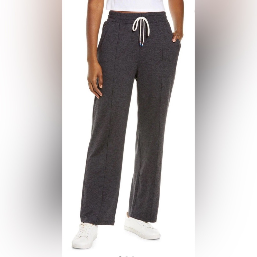 NWT Fourlaps Stratus Straight Leg Pant Black Heather Womens Size Small